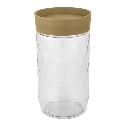 Банка для сыпучих пластик 1000мл STOCKHOLM шоколадный мокко Plast Team PT170210015