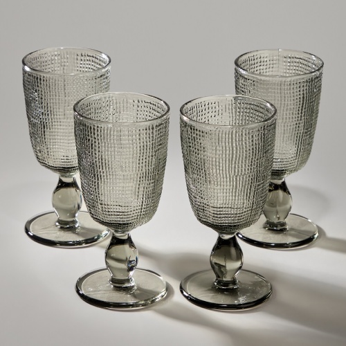 Набор бокалов для вина 4шт 280мл TEMPO GREY Lefard 355-383 Набор бокалов для вина 4шт 280мл TEMPO GREY Lefard 355-383