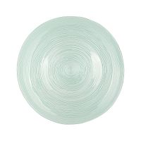 Тарелка десертная зеленое стекло 21см BEAUTY MINT Аксам 339-158