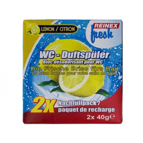 Блок для унитаза REINEX 2шт*40г Fresh Duftspuler Лимон арт. 1047