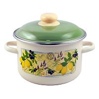 Кастрюля эмаль 3,0л Appetite CITRUS цилиндрическая с крышкой индукция 6RD181M