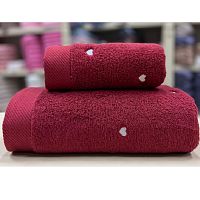 Полотенце махровое 50*90см KALP 550г/м2 бордовый АГХ