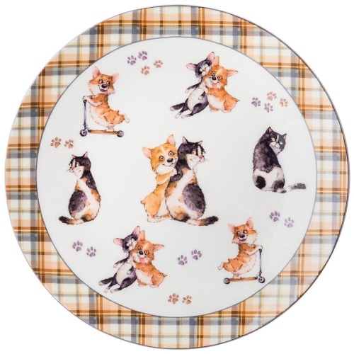 Тарелка десертная фарфор 23см ЛУЧШИЕ ДРУЗЬЯ Lefard 415-2182