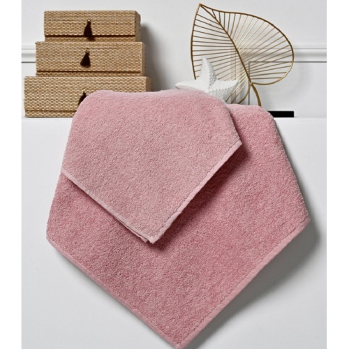 Полотенце махровое 70*140см ЭПОНЖ сухая роза АМБ (TR)