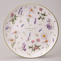 Тарелка обеденная керамика 26см FLOWER STORY Agness 358-2171