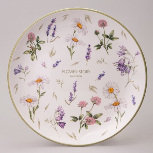 Тарелка обеденная керамика 26см FLOWER STORY Agness 358-2171