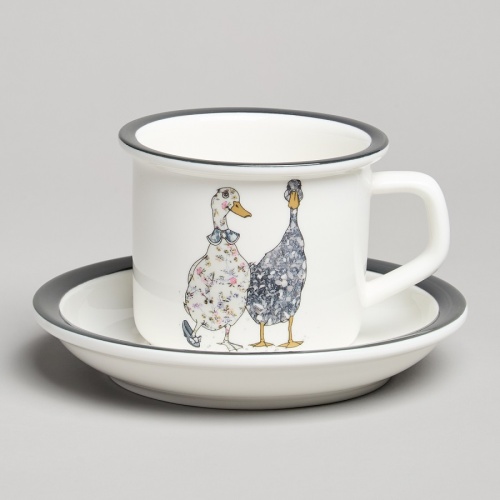 Чайная пара фарфор 200мл FAMILY FARM ГУСИ Lefard 263-1276