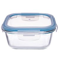 Контейнер квадратный 0,52л стекло СИНИЙ Appetite SL520SB