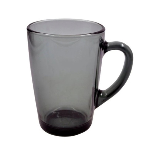 Кружка серое стекло 300мл КАПУЧИНО графит OSZ 25C2409