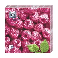 Салфетки бумажные HOME COLLECTION 20шт 33*33см 3сл Малина 1/12