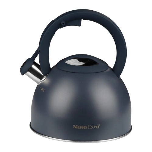 Чайник нерж. сталь 2,4л Master House ANTONIO СЕРЫЙ автоподъем крышки индукция 75375