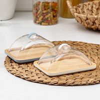 Масленка бамбук 14*10*5см HEAVEN микс Доляна 6937734