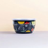 Миска эмаль 1,7л 16см АППЕТИТ с крышкой Metrot 381654