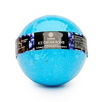 Соль для ванны бурлящая FABRIK COSMETOLOGY 120г Шарик Ice-cream bomb Черника