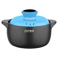 Кастрюля жар. керамика 1,6л Guffman CERAMICS Blue с крышкой C-06-039-PB