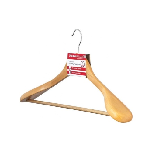 Вешалка-плечики 45см ЯСМИН деревянная (светлый) Master House 75027 Вешалка-плечики 45см ЯСМИН деревянная (светлый) Master House 75027