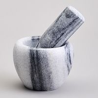 Ступка с пестиком мрамор 10*8см Agness 925-131