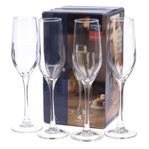 Набор фужеров для шампанского 4шт 160мл ВРЕМЯ ДЕГУСТАЦИЙ ШАМПАНЬ Luminarc P6818