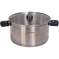 Кастрюля нерж. сталь 5,0л 24см Attribute FOLDAWAY со стекл. крышкой индукция ASF024