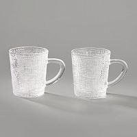 Набор кружек прозр. стекло 2шт 250мл TEMPO Lefard 355-373