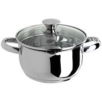 Кастрюля нерж. сталь 2,4л Regent CUCINA со стекл. крышкой индукция 93-CU-03