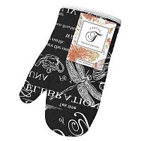 Прихватка-рукавица рогожка 18*28см ВЕРСАЛЬ (черный) рис. 30098-3 Гретта