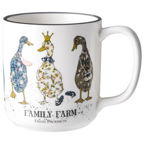 Кружка фарфор 480мл FAMILY FARM ГУСИ Lefard 263-1445 Кружка фарфор 480мл FAMILY FARM ГУСИ Lefard 263-1445