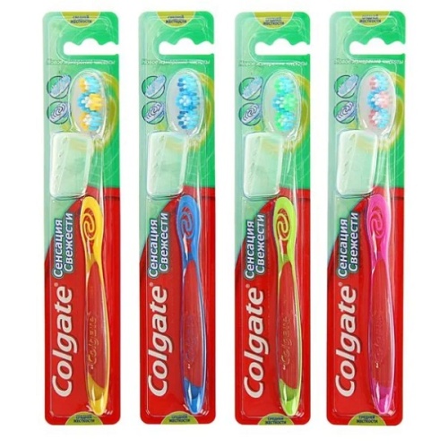 Зубная щетка COLGATE Сенсация свежести Средняя Ассорти 1/12