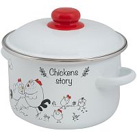 Кастрюля эмаль 3,0л FOOD ATELIER Chickens stories цилиндрическая 1RD181М