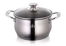Кастрюля 5,7л Lara ELITE 24x13,5см, (нерж) литые ручки, капсулир индукц дно, крышка LR02-10