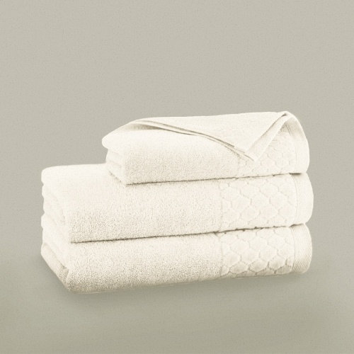 Полотенце махровое 50*90см MOKKO кремовый рис. A79388 Fine Line