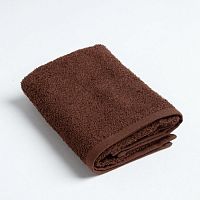 Полотенце махровое 30*30см ОДНОТОННОЕ 380г/м2 горький шоколад 915