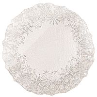 Блюдо из стекла 28см SNOW SILVER Аксам 339-257