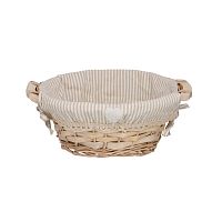 Корзина для хранения 25*10см ПОЛОСОЧКА натуральный Магамакс EW-12