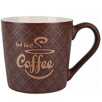 Кружка фарфор 390мл COFFEE КОРИЧНЕВЫЙ Nouvelle Home 1620196-1