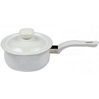 Ковш эмаль 0,6л Лысьва с крышкой (белый) 1605П