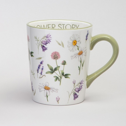 Кружка керамика 400мл FLOWER STORY Agness 358-2169
