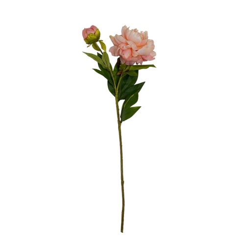 Цветок искусственный 67см ПИОН персиковый Магамакс HFW-38
