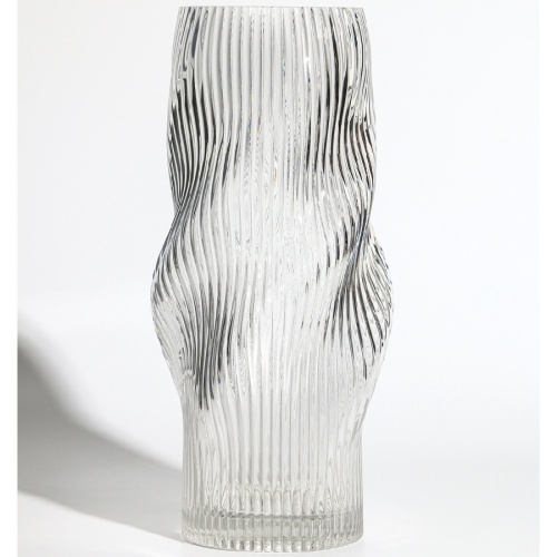Ваза стекло 12*10*29см РЕЛЬЕФ прозрачный Венди 10872903