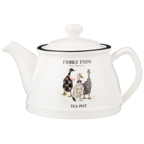 Чайник заварочный фарфор 580мл Lefard FAMILY FARM ГУСИ 263-1236 Чайник заварочный фарфор 580мл Lefard FAMILY FARM ГУСИ 263-1236