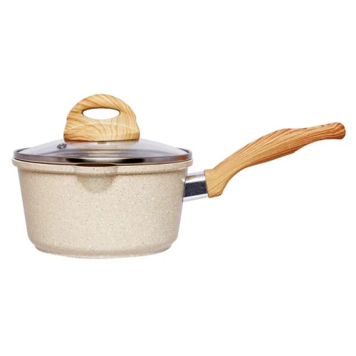 Ковш антипр. покр. 1,3л Традиция ВАНИЛЬ со стекл. крышкой ТВ1163