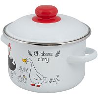 Кастрюля эмаль 2,0л FOOD ATELIER Chickens stories цилиндрическая 1RD161M