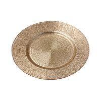 Тарелка десертная золотистое стекло 21см MIRACLE GOLD SHINY Аксам 339-077