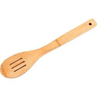 Ложка бамбуковая 30*6см с прорезями Agness 897-035