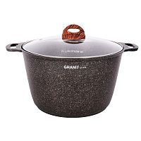 Кастрюля 8,0л Kukmara GRANIT ULTRA литой алюм. АП со стекл. крышкой (original) кго82а