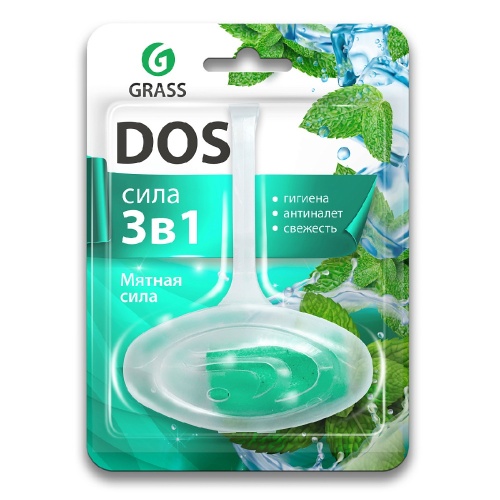 Блок для унитаза GRASS 3в1 Dos Мятная сила