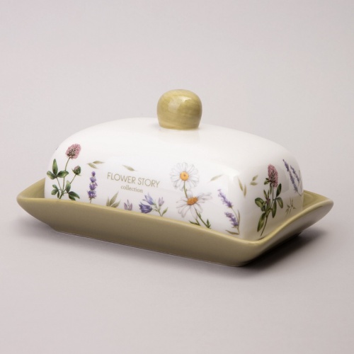 Масленка керамика 17*12,5*8,5см FLOWER STORY Agness 358-2175