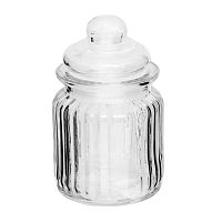 Банка для сыпучих стекло 250мл FLEUR крышка с пласт. уплот. Attribute ABF100W