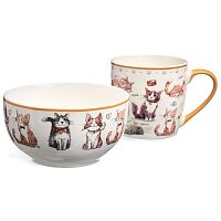 Набор детской посуды 2пр фарфор CATS Lefard 260-1054
