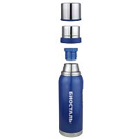 Термос 1000мл Biostal ОХОТА у/г с двумя чашками NBA-1000B синий ПТШ